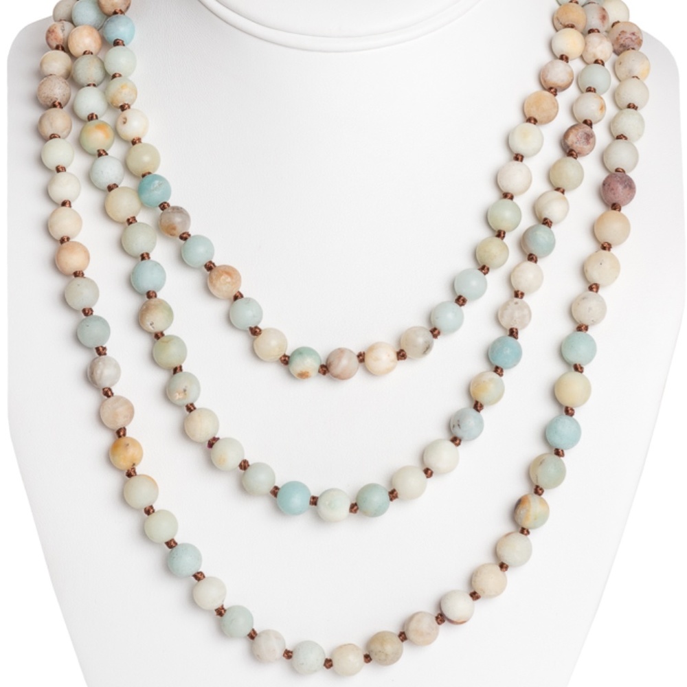 Amazonite Beaded Wrap Necklace